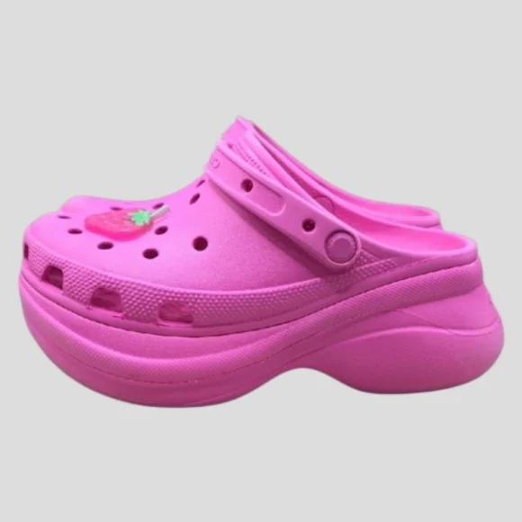 Crocs Classic Bae Platform Clogs Women's Sz 8 Pink Shoes Iconic Comfort Sandals - Picture 3 of 12